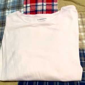 Croft and Barrow petite XL light pink long sleeve tee shirt.